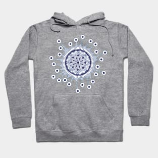 Virus Mandala (indigo) Hoodie